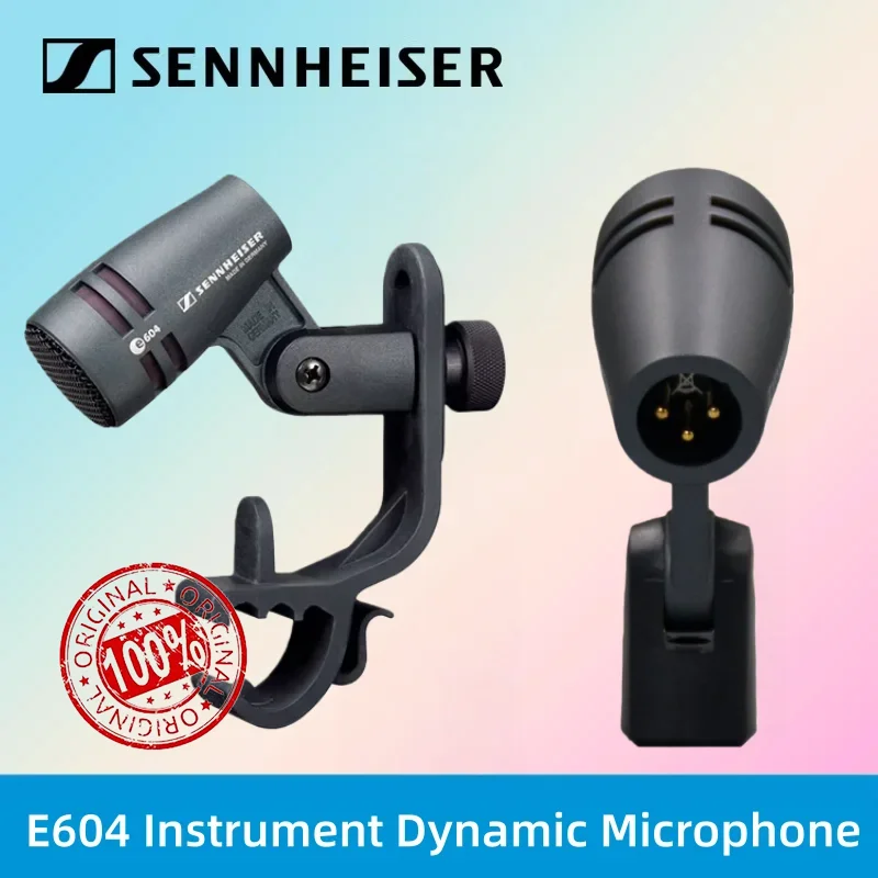 Micrófono Dinámico Compacto Original Sennheiser Evolution Serie 600 E604 para Instrumentos, Micrófono E604 para Batería, Tambores y Estudio
