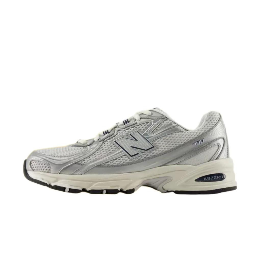 New Balance NB740 Unisex Low-Top Casual Running Shoes  White, Non-Slip Grip, Durable Build, Soft & Comfortable U740GC2
