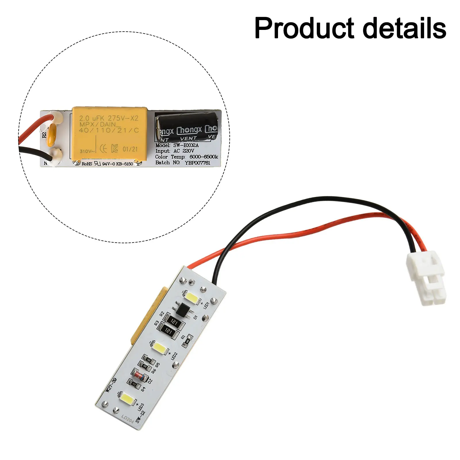 Placa de circuito de luz LED de iluminação SW-BX02A luz de geladeira AC220V adequada para geladeira Omar 6*4*3cm