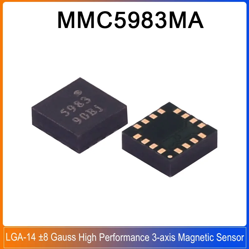 

1/5/20PCS MMC5983MA LGA-16 5983 MMC5983 ±8 Gauss High Performance 3-axis Magnetic Sensor Chip