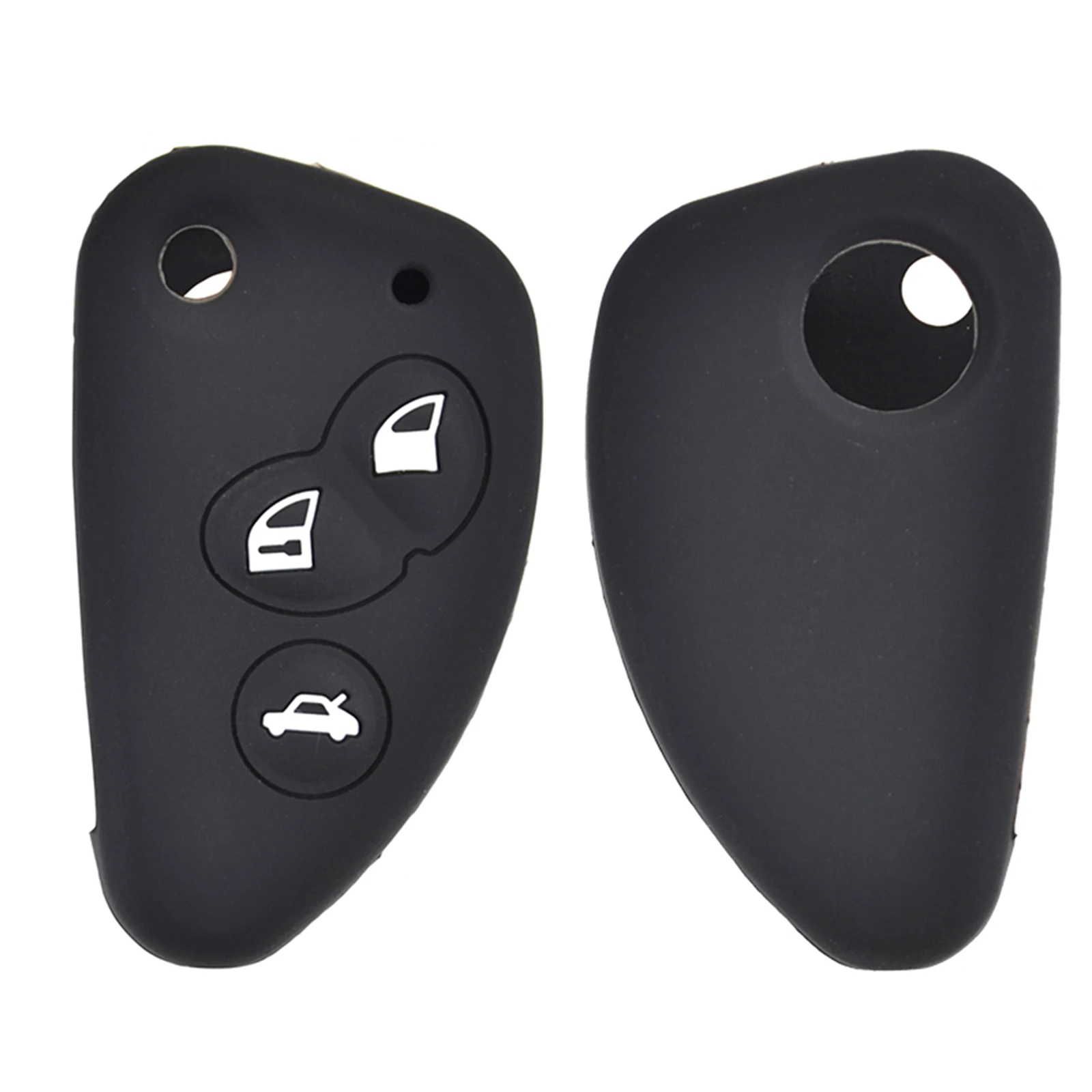 3 Button Silicone Remote Key Case Cover For Alfa Romeo 147 156 166 Gt Jtd Ts Keyless Fob Shell Styling Rubber Protector Holder