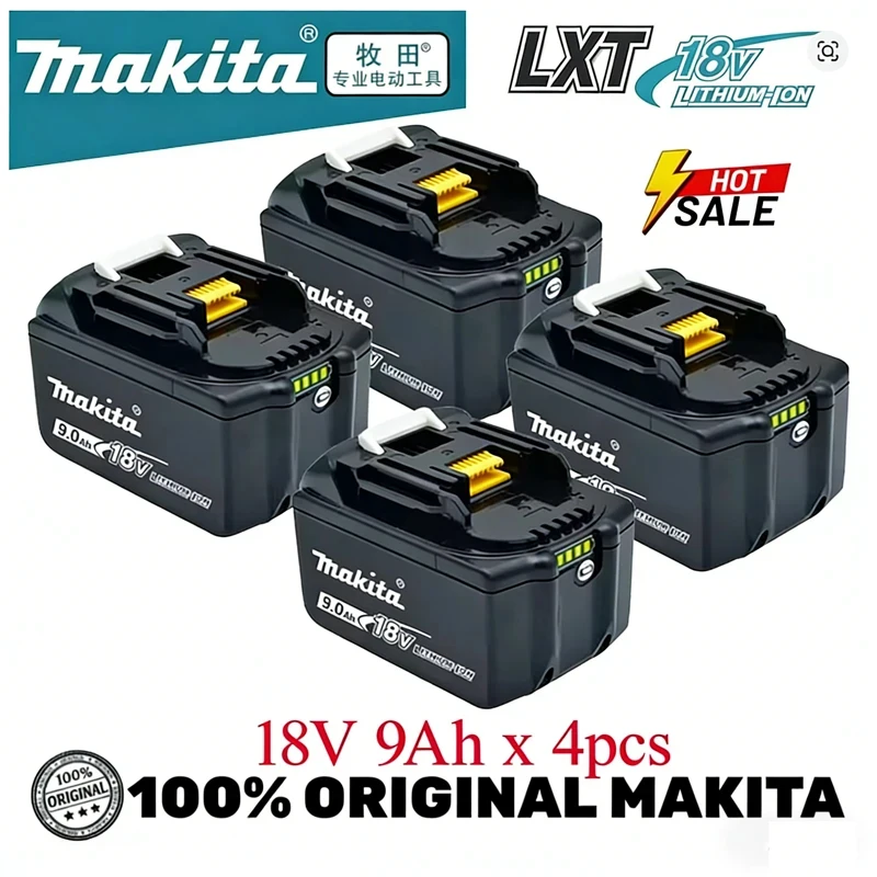 100% originele 18V Makita vervangende lithiumbatterij 5Ah 6Ah 9Ah Makita batterij BL1840 BL1830B BL1850B BL1850 BL1860 BL1815