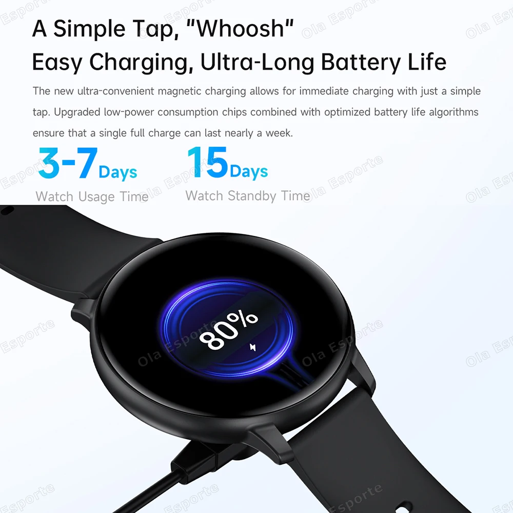 ساعة ذكية رياضية جديدة للرجال والنساء 1.38 بوصة شاشة AMOLED بلوتوث مكالمة معدل ضربات القلب مراقبة النوم الصحة Smartwatch مقاوم للماء #6