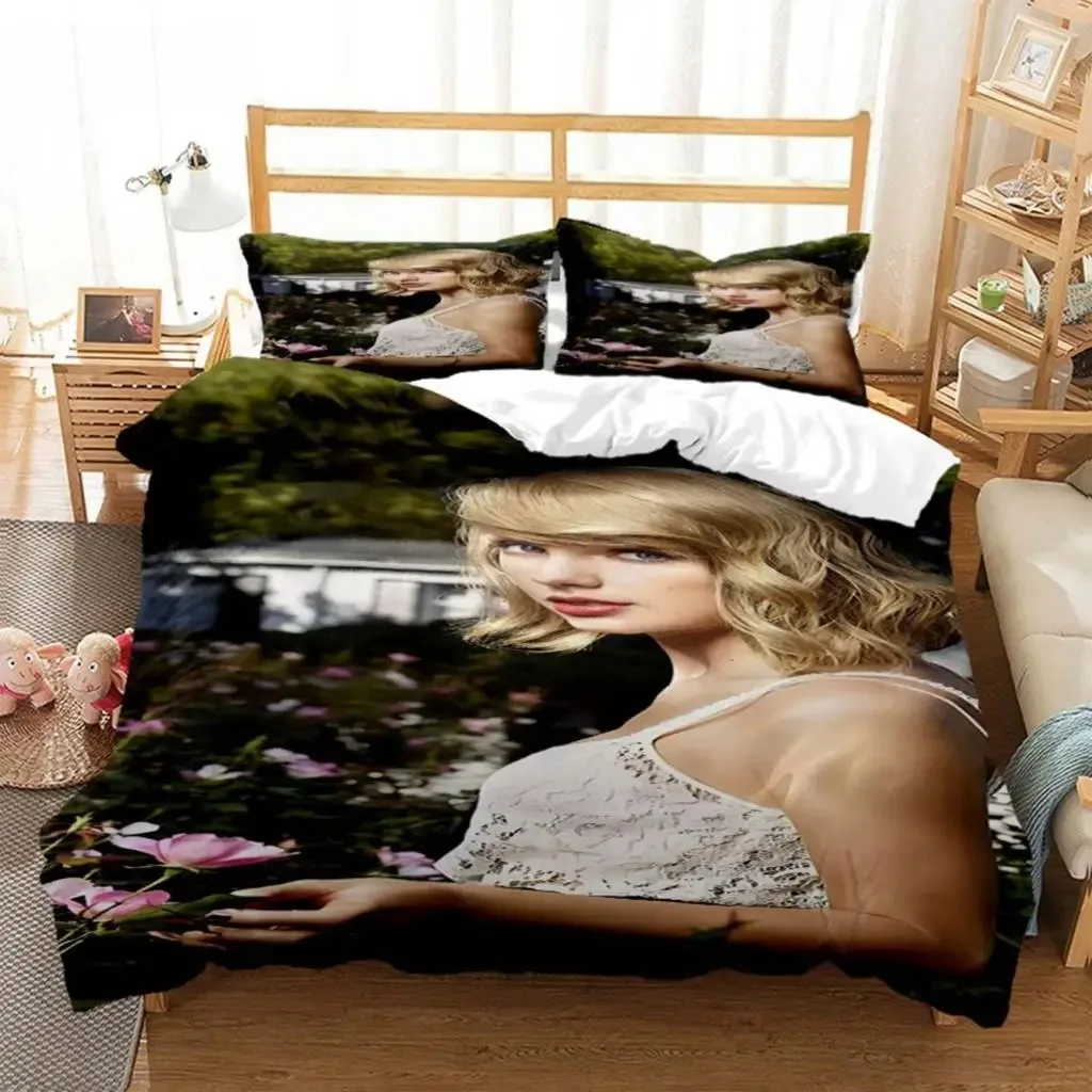 Top Stream Singer Taylor Bed Covers Bedding Set,T-Swizzle Cover Modern Printed 2/3 Piece Set 1 Bed Cover,Birthday Gifts