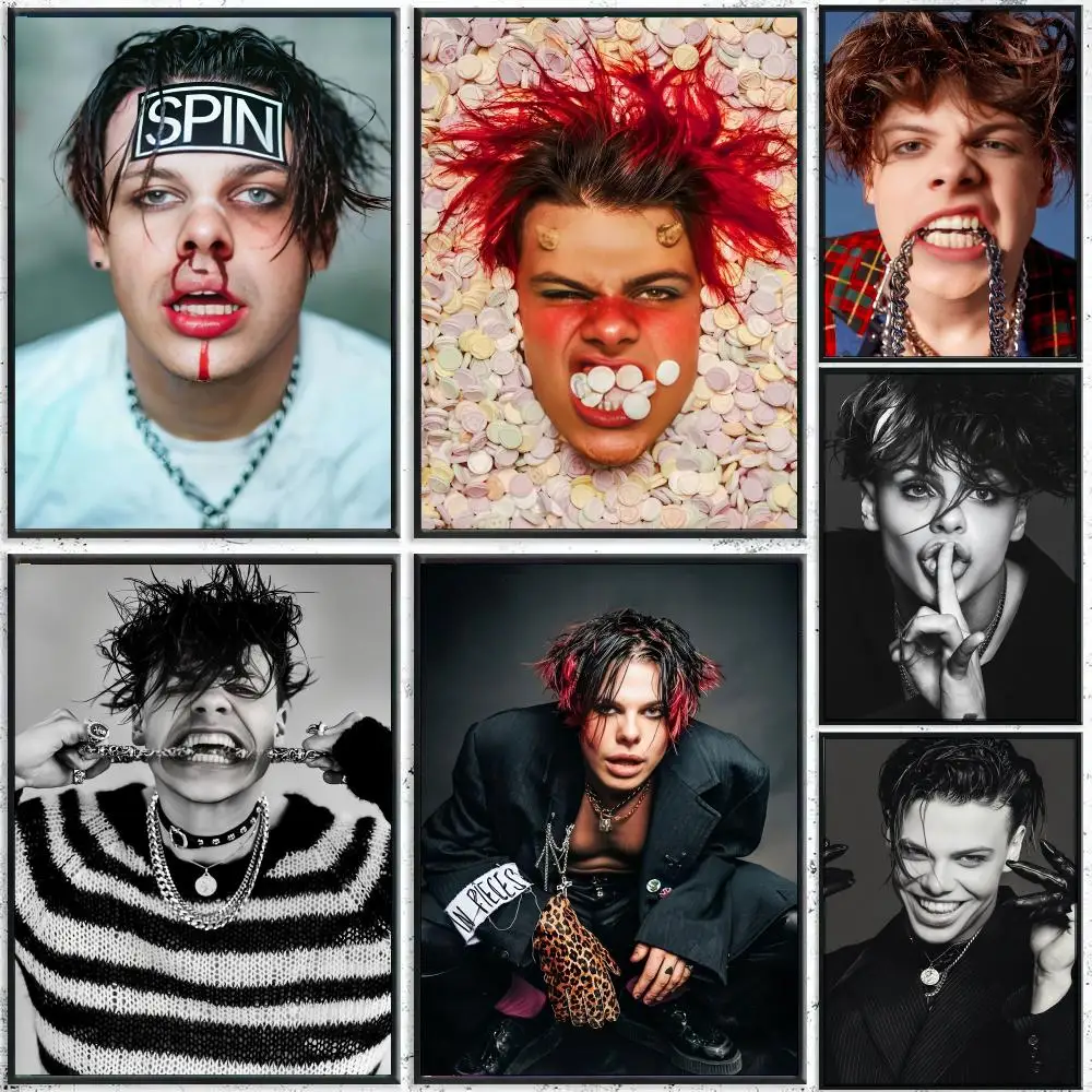 Singer Y-Yungblud Hot Poster Perfect Sticker Self Adhesive for Office Home Theater Wall Art Decor Fancy Gift