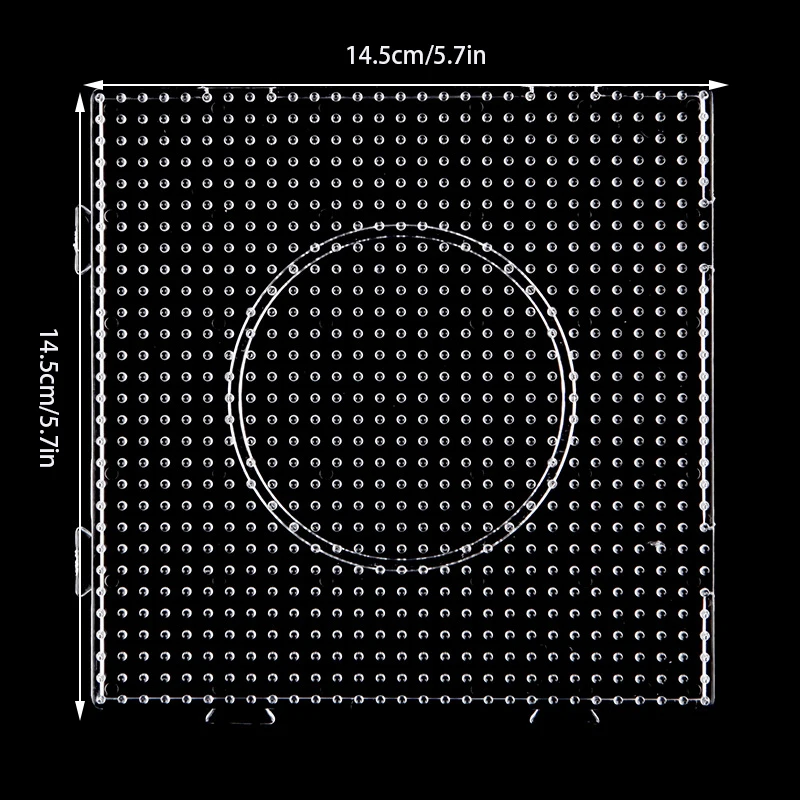 2.6MM praktyczne PE przezroczyste kwadratowe koraliki do topienia duże tablice z okrągłymi puzzlami koraliki szablon do DIY bezpiecznik