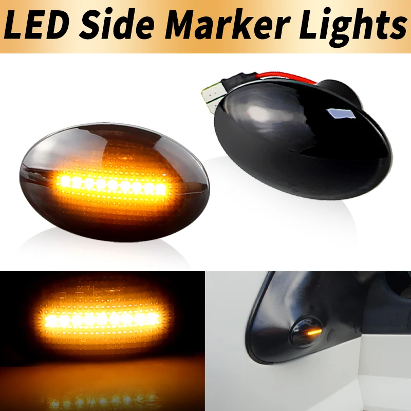 2PCS LED Side Marker Lights Canbus For Ford Transit 06-19 Tourneo 94-14 Fiesta 89-97 KA 96-08 Turn Signal Lamps Car Accessories