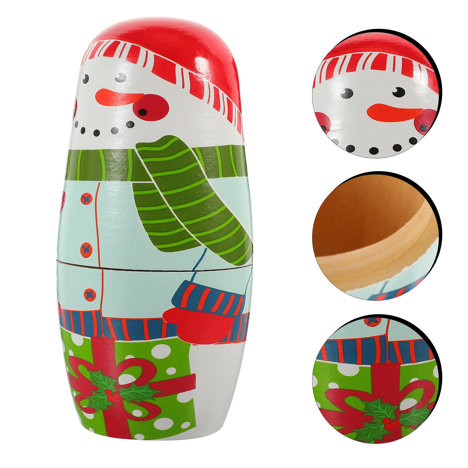 

1 комплект, 1 комплект, рождественский снеговик, гнездо, русский деревянный штабелируемый декор для детей, праздничный подарок, рождественский гнездо, пастельный рождественский декор