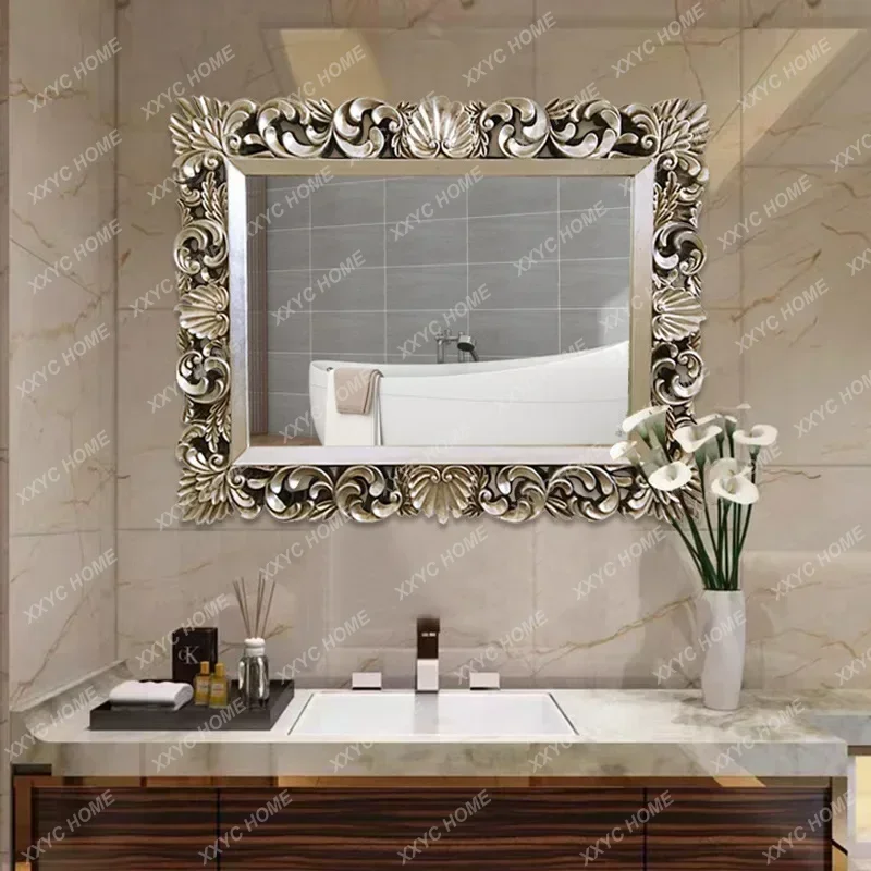 XX Mirror  Wall Hanging Square Entrance Decoration Horizontal and Vertical Hanging Mirror