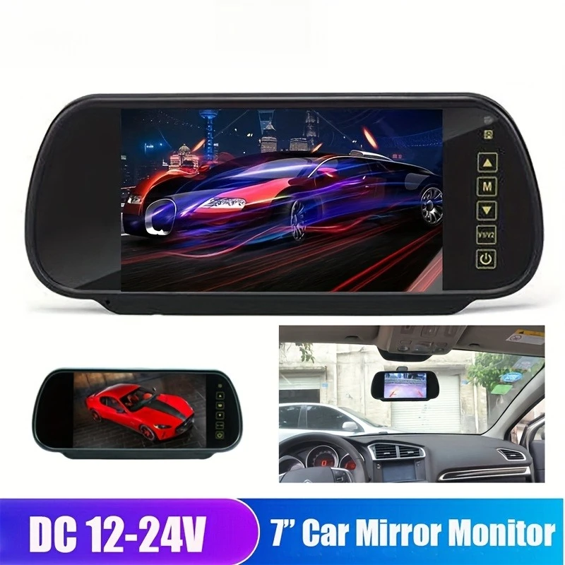 

7-Inch Rear View Reverse Monitor - Night Vision, Parking Safety Kit with Enhanced Visibility, Parking System Monitor