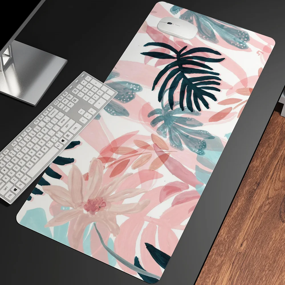 Small Fresh Tropical Rainforest Style Mousepad Large Gaming Mouse Pad LockEdge Thickened Computer Keyboard Table Desk Mat