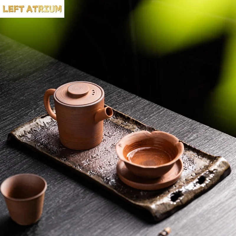 

Retro Japanese Style Pot Teapot Kung Fu Coarse pottery Tea Making Device Tea Infuser Tea Kettle Chinese Small Teapot