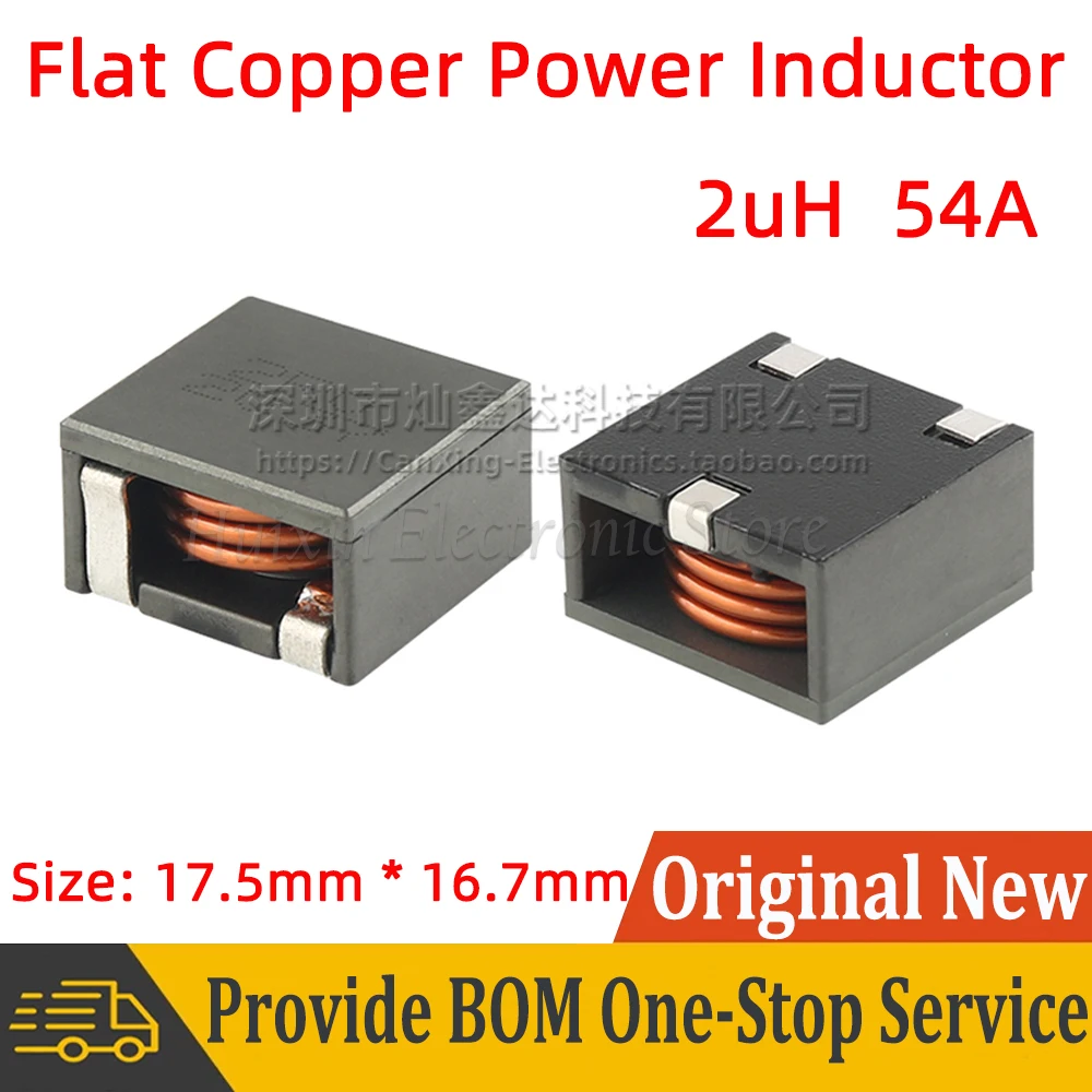 

5pcs SMD SMT Power Inductor Inductance 2uH 54A High Large Current Flat Copper Coils Filter Low Profile HMP1710M-2R0