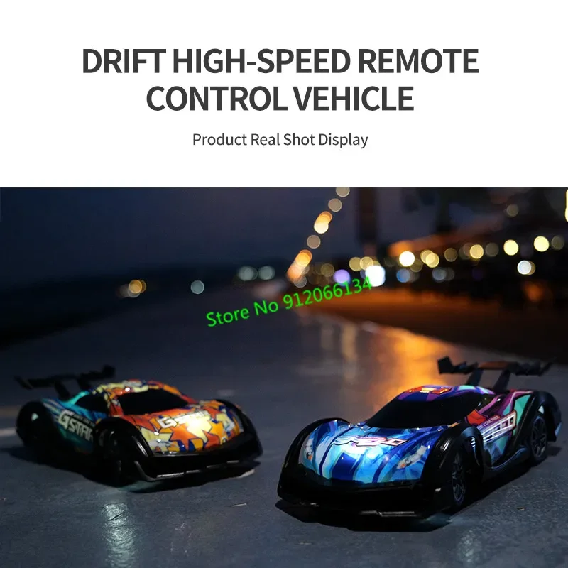1:18 Championships Electronic Mini RC Racing Car 2.4G High Speed Drift Sports Radio Control Car Toys with Colorful Led Lighting
