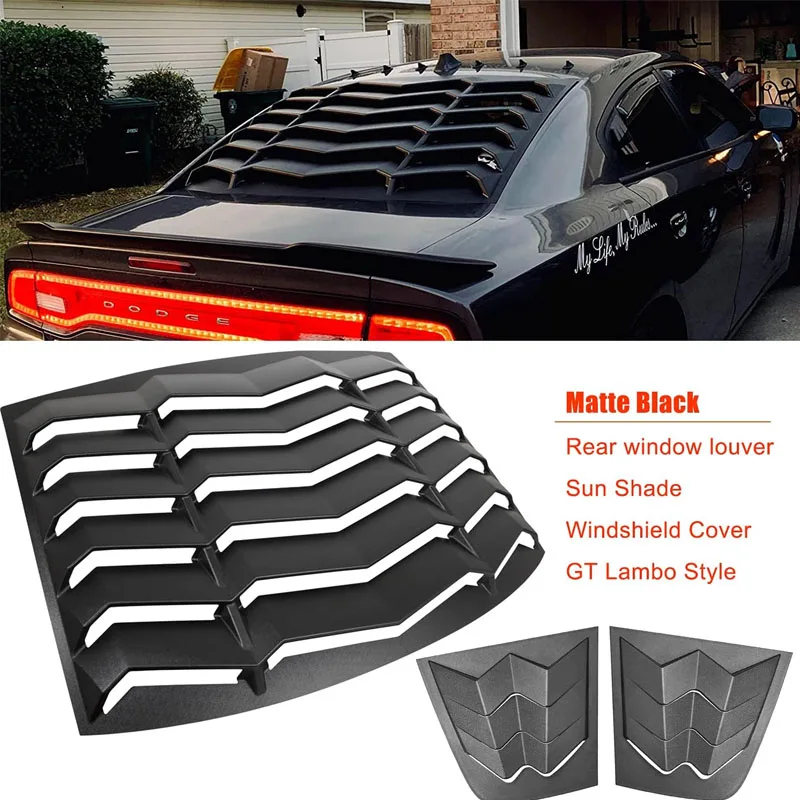 Rear & Side Window Louvers for 2011-2023 Dodge Charger SXT/GT/RT/RT Scat Pack/Scat Pack Widebody/SRT Hellcat Widebody