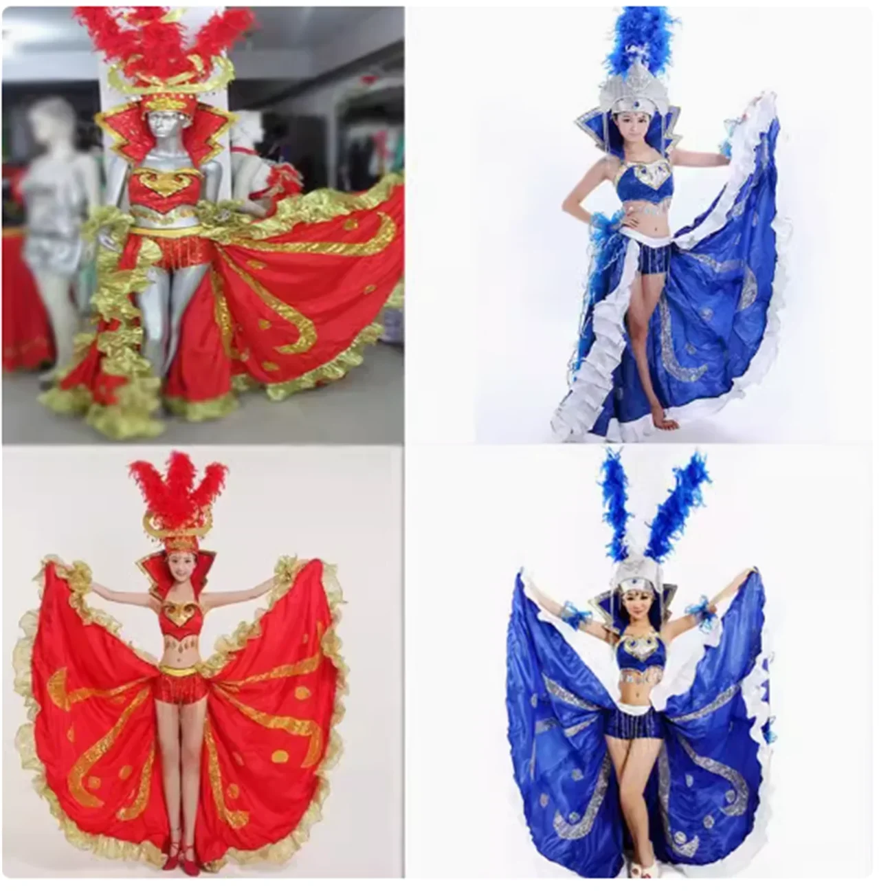 Nova saia de balanço de dança, saia longa, vestido de performance de dança de abertura, saia de coro de palco, vestidos para mulheres