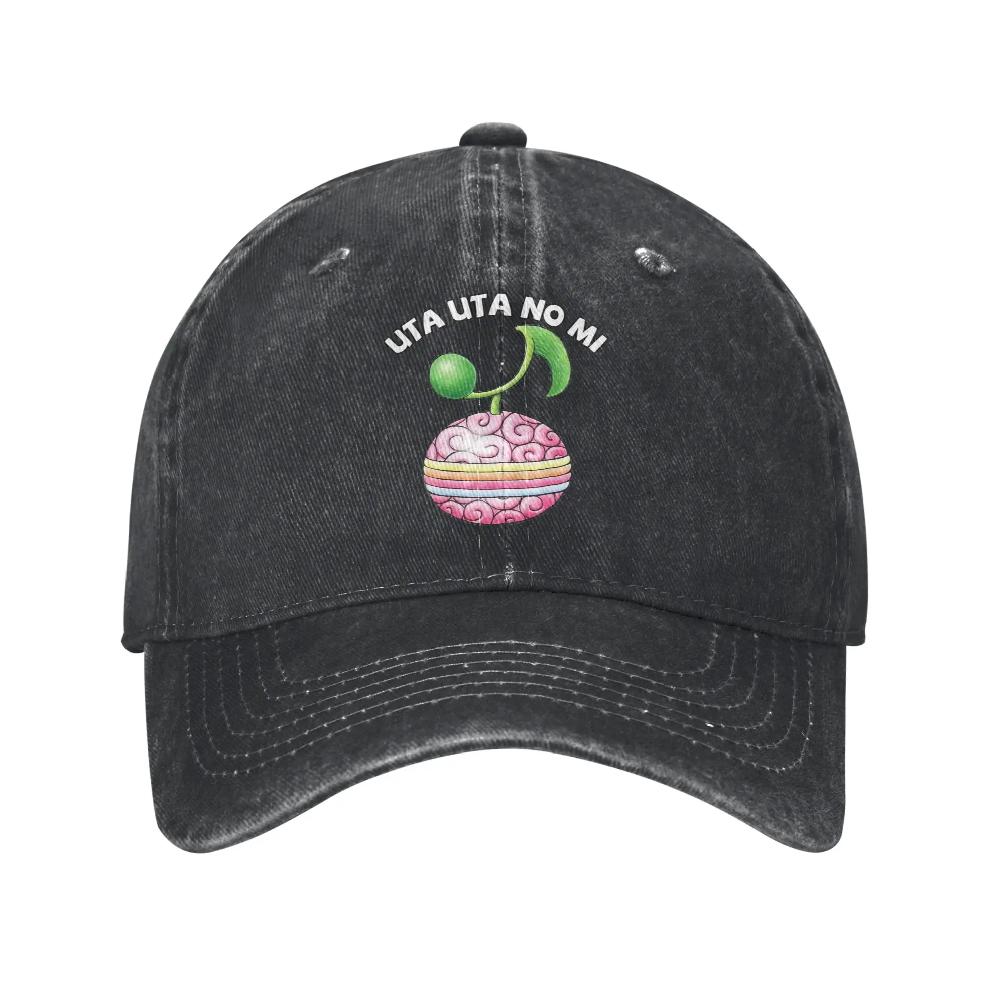 Uta Uta no Mi Devil Fruit Unisex Baseball Caps One Piece Distressed Washed Caps Hat Retro Outdoor Adjustable Fit Snapback Cap view 2