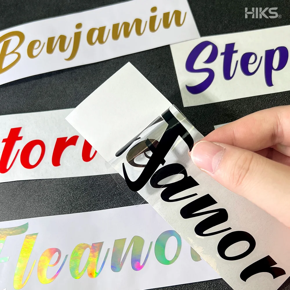 3PCS Custom Name Stickers Personalized Handwritten Quote Vinyl Decals Waterproof for Wedding Birthday Party Christmas Home Decor view 4