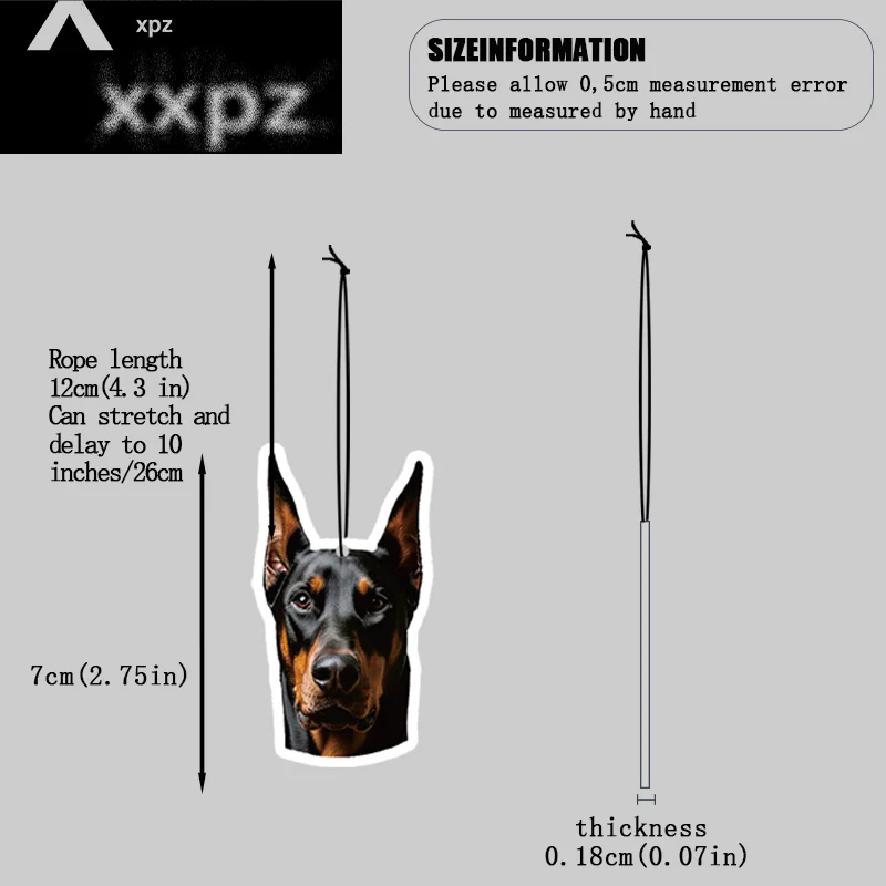 1/3pcs Doberman Car Air Freshener Auto Parts Car Hanging Funny Dog Shape Aromatherapy Scent Gift for Friends New Car