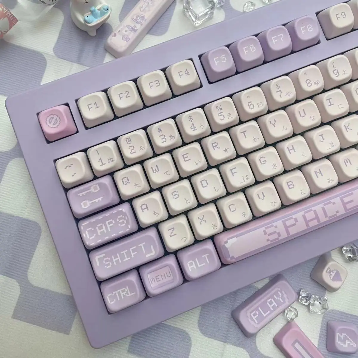 Pixel Magic Potion PBT Five-Sided Sublimation Keycap Purple Pixel foa Original High Mechanical Keyboard Cap