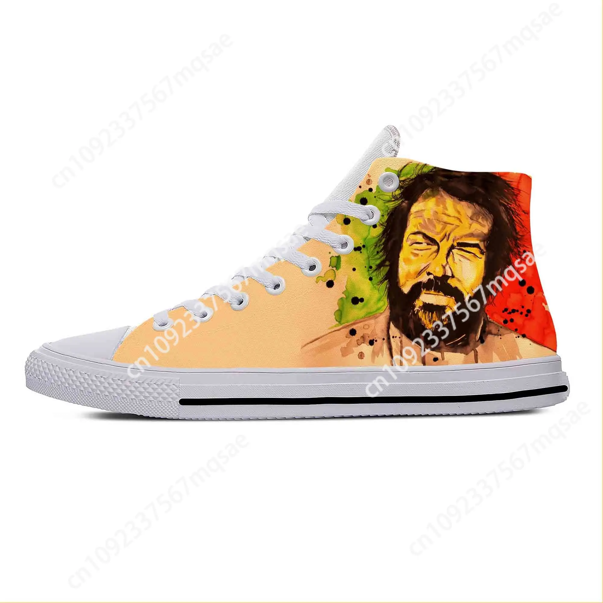 

Anime Cartoon Manga Movie Actor Funny Bud Spencer Casual Shoes Lightweight Breathable Men Women High Top Sneakers Board Shoes