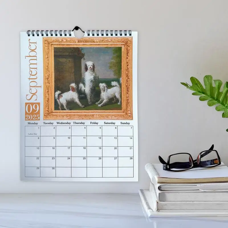 Dog Wall Calendar 2025 Dogs 2025 Planning Calendar For Wall Interesting Monthly Calendar For Home School Dormitory Hotel