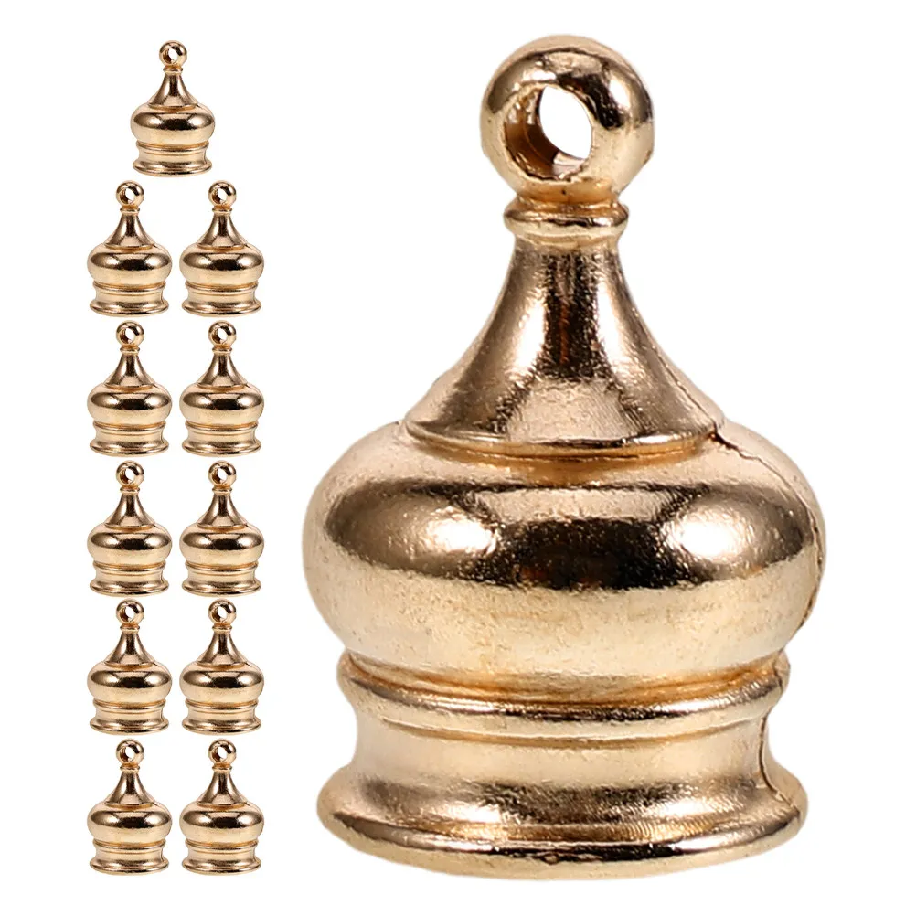 12Pcs M10x1 Threaded Crown Decorative Finial Lamp Shade Knob Lamp Finial Cap for Chandelier Ceiling Floor Table Lamps