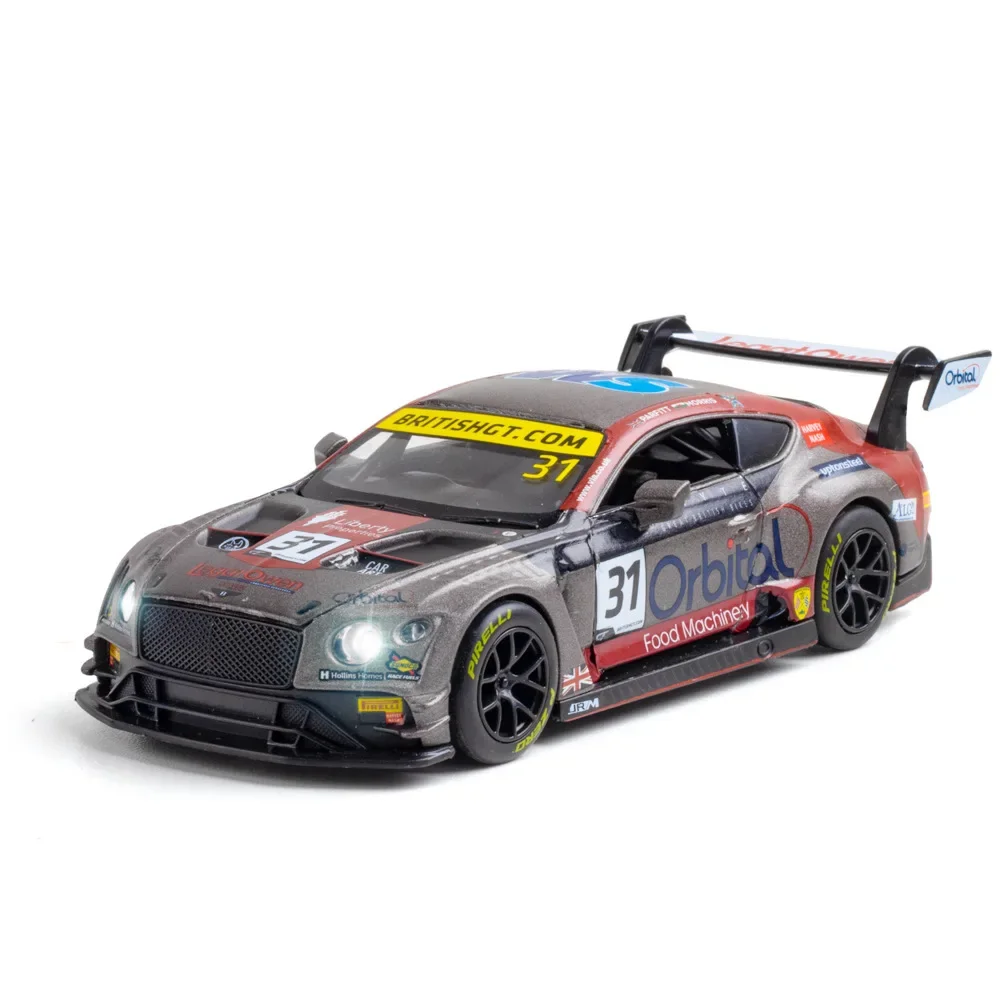 

1:32 Bentley Continental GT3 Racing Car Model Toys Die-cast Vehicles Toys Gifts A113