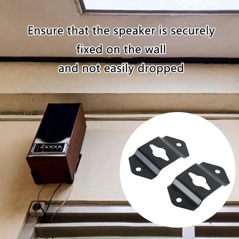 Metal Speaker Hanging Plate Wall Mount Hook For Enhances Wall Decoration &Safety