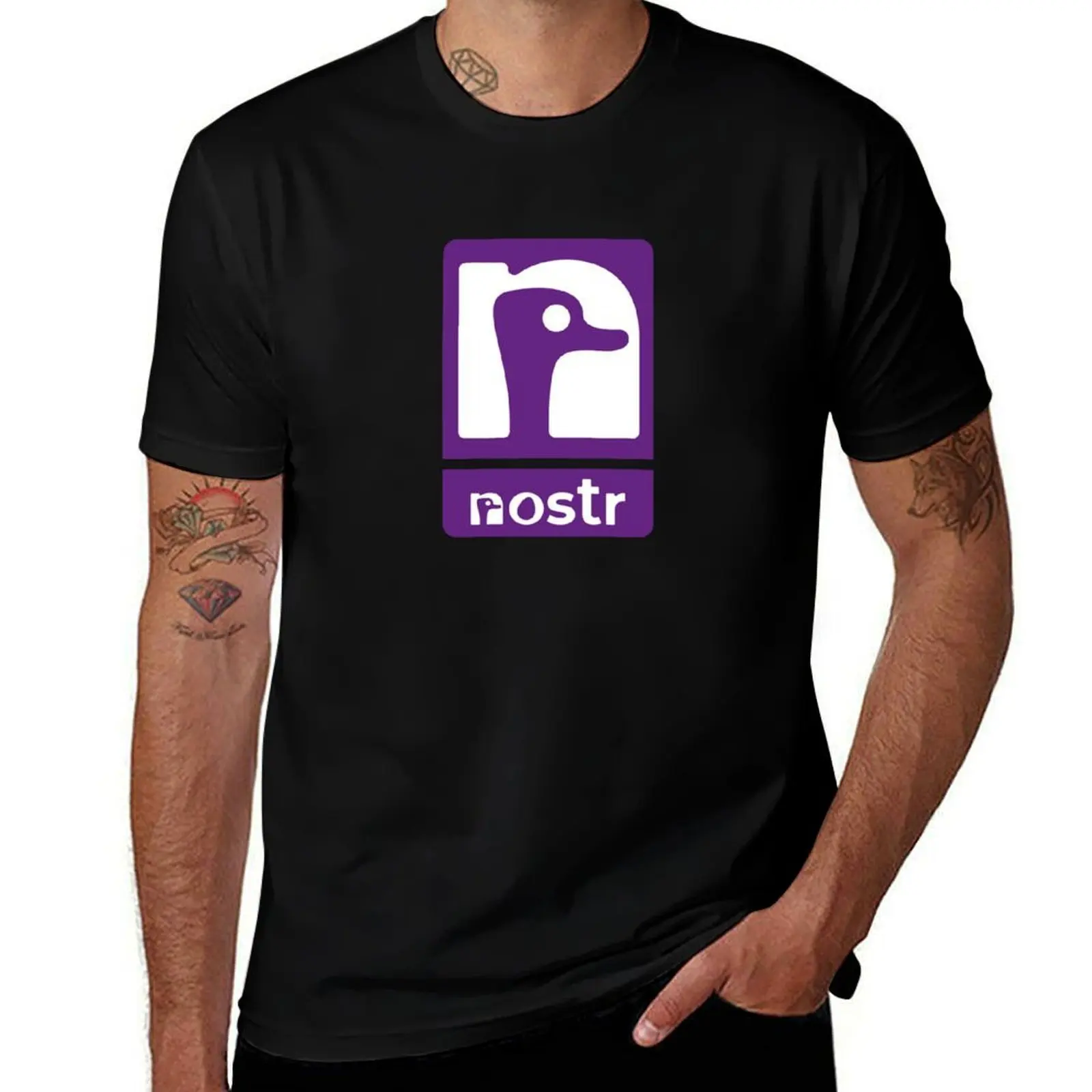 

Nostr T-Shirt summer top korean fashion oversized t shirt plus size men clothing