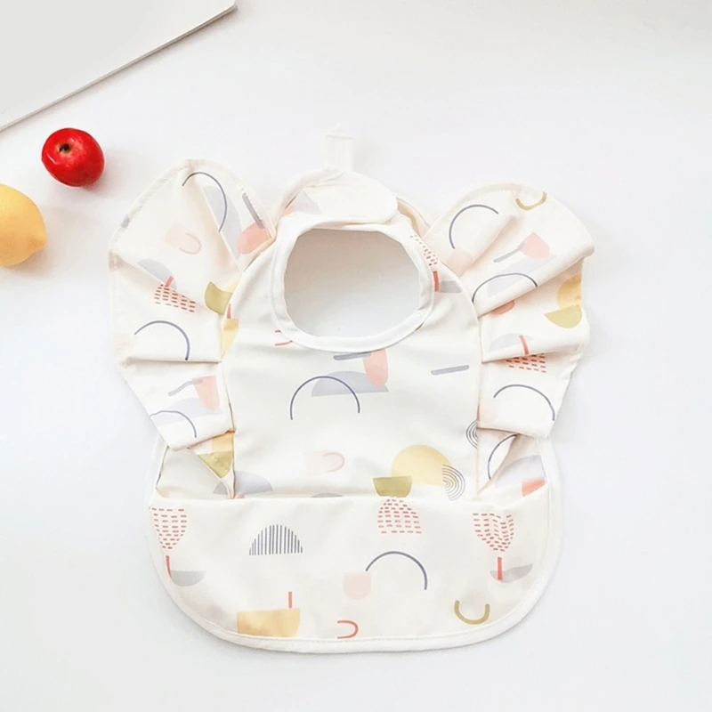 

A5YC Adjustable Baby Feeding Bib Lightweight Travel Friendly Winged Design Burp Cloth
