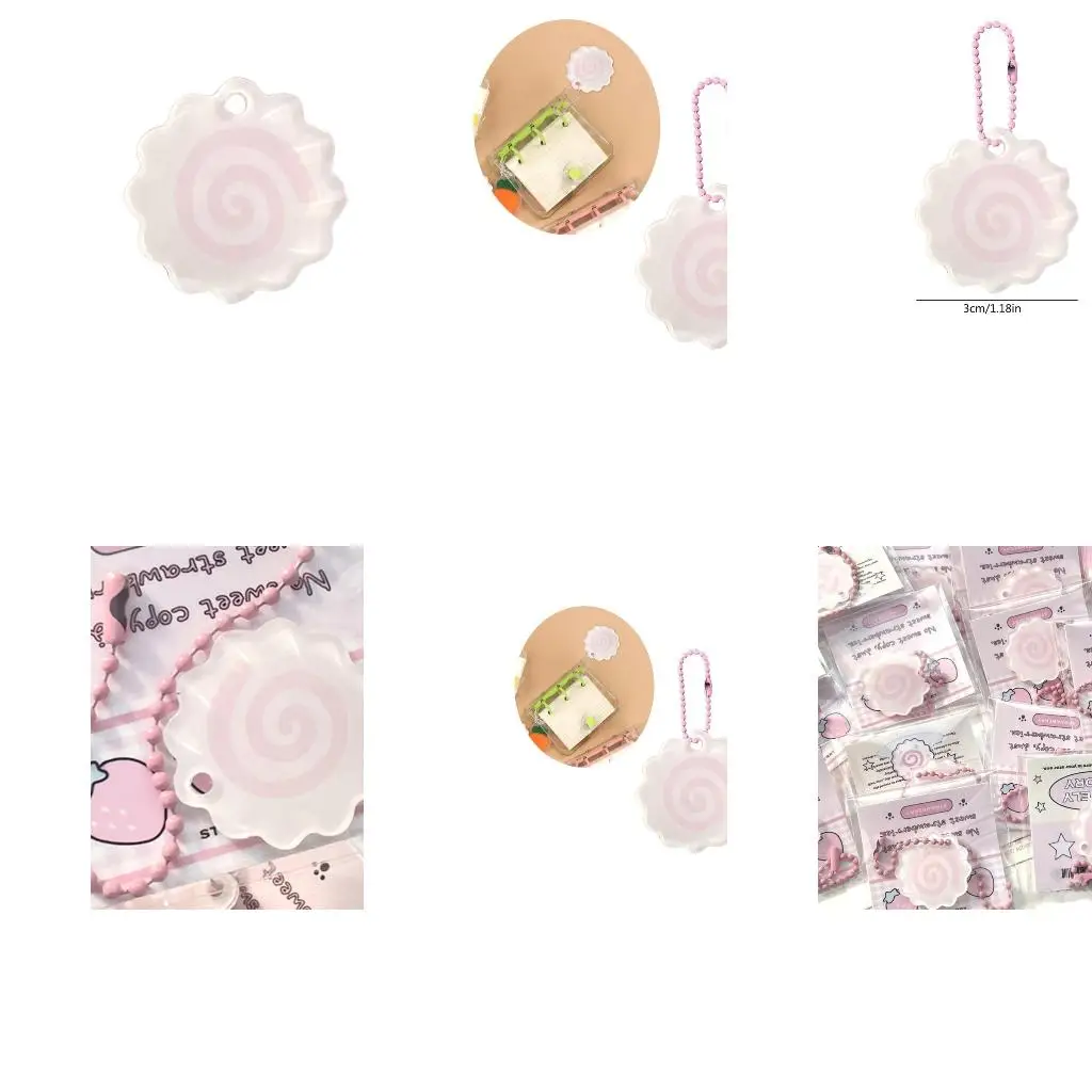  Pink Squid Roll Charm Keychains Women Car Keyring Backpack Handbag Pendant