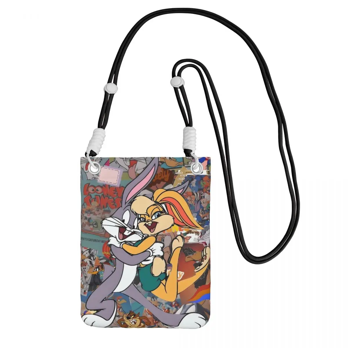 

Custom B-Bugs B-Bunny Carry A Mobile Phone Bag Diagonally Women Men Rabbit Anime Mobile Phone Bag for Biking Phone Money Pouch