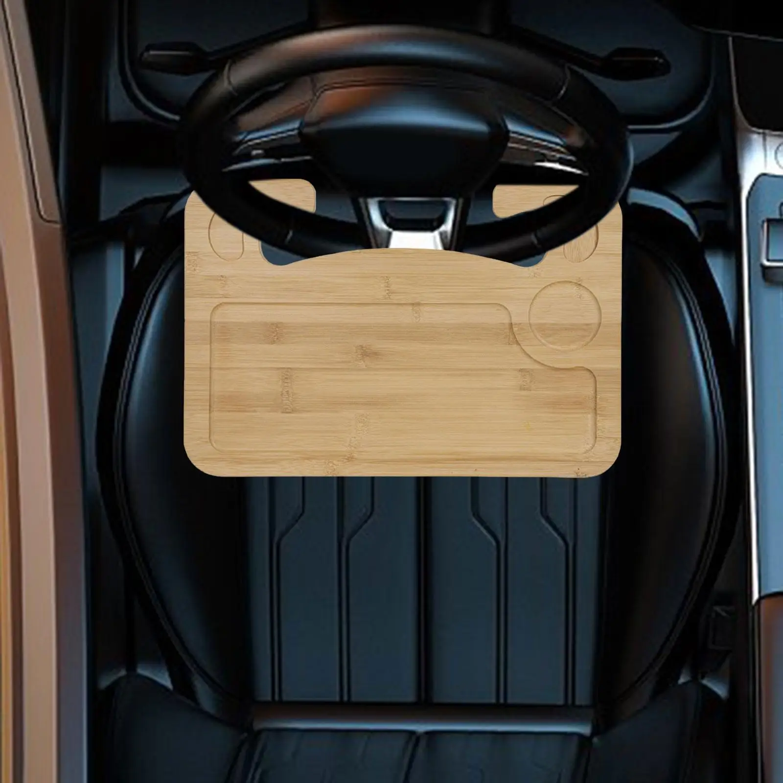 عجلة القيادة التلقائية طاولة الطعام حامل أكواب الخيزران حامل الكمبيوتر المحمول السيارات الجدول صينية متعددة الاستخدام لتناول الطعام دفتر الكتابة السفر سيارة