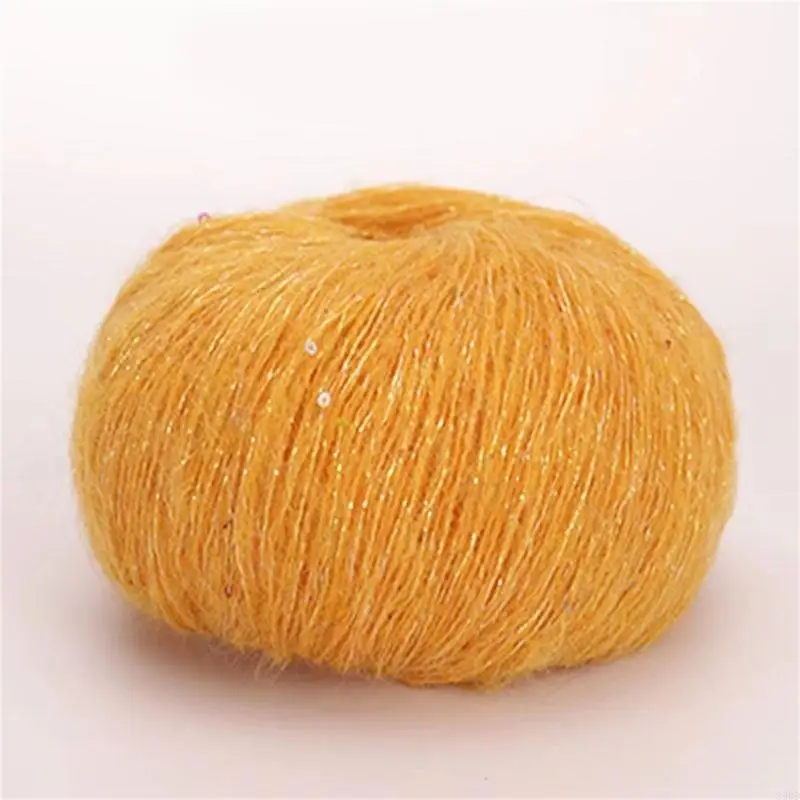 39bd 1 rollo lentejuelas hilo mohair para tejer hilo crochet colorido para proyectos hechos a mano ideales para tejer