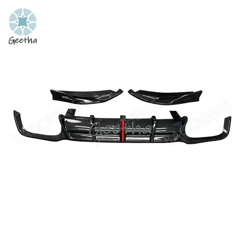 

AE Style Dry Carbon Fiber for BMW X3M High Quality Carbon Fiber Rear Bumper with LED Light Splitter Car Auto Parts Modified