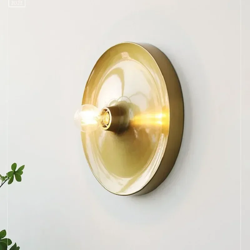 Medieval Bauhaus Wall Lamp LED Metal Silver Ripple UFO Wall Lamp Bedroom, Living Room, Background Wall, Corridor Light