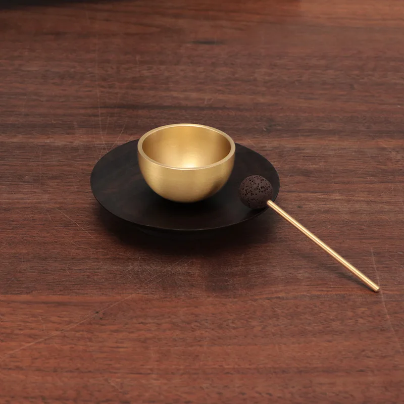 Mini Brass Singing Bowl for Sound Healing Meditation Stress Reduction Essential Oil Aroma Diffuser Copper Decorative Piece
