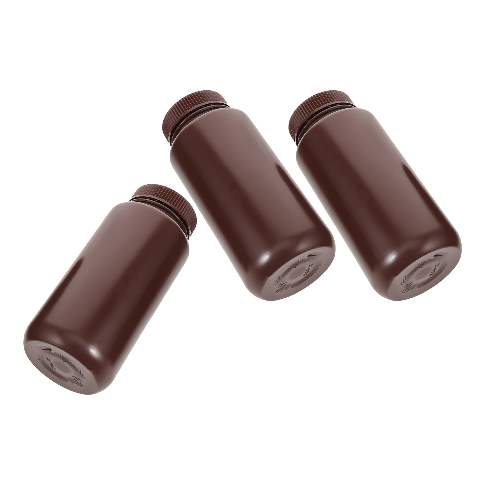 

3 Pcs Empty Bottles with Caps Refillable Sample Plastic Vending Machine Chemical Pp Storage