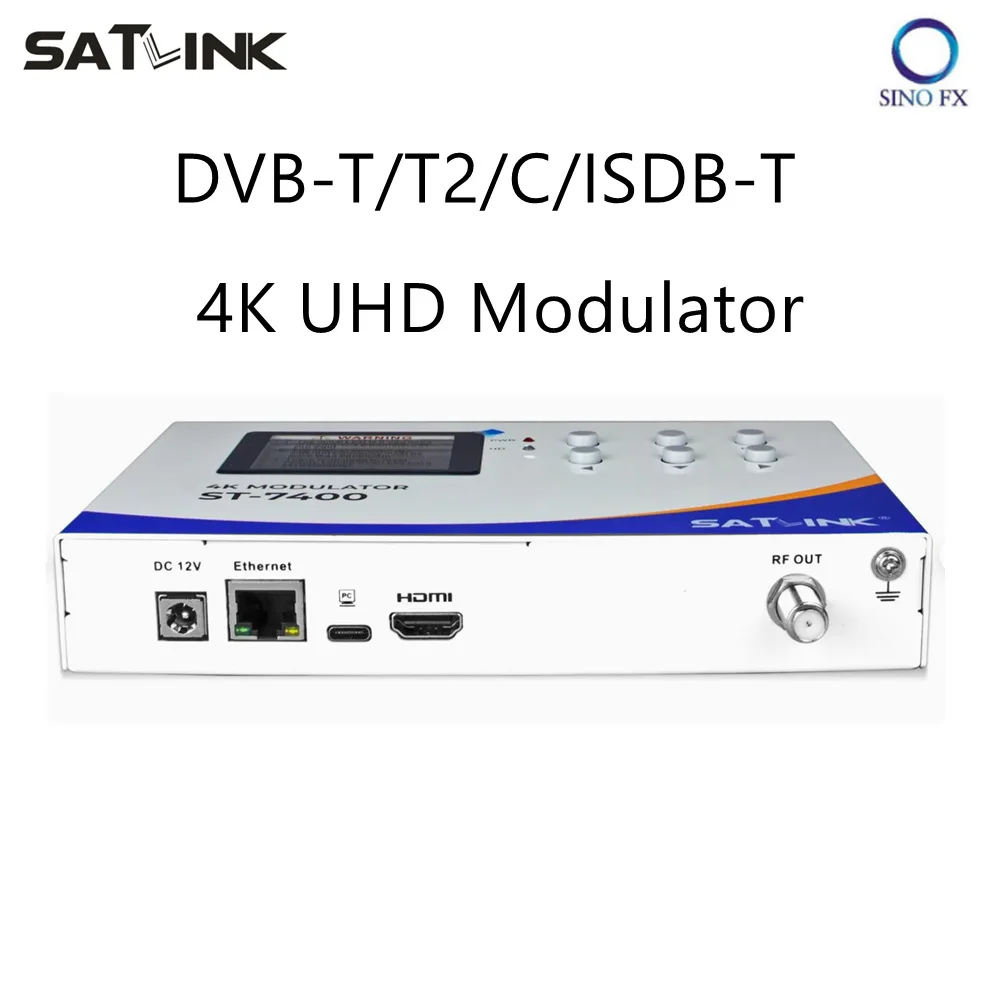 SATLINK ST-7400 All Standard 4K Digital Modulator HDMI & IPTV to RF Output H.265 HEVC DVB-T2/T/C/ISDB-T Compatibility