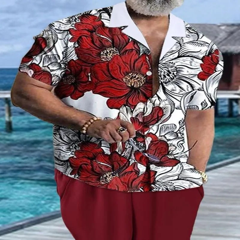 

Beach Shorts 3D Print Vacation Beach Pants Cross-Border Men's Clothing Seven-Quarter Sleeve Four Seasons Suitable