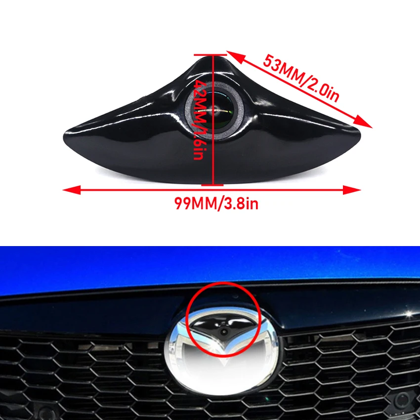 AHD 1080P Fisheye CCD Car Front View Parking Positive Logo Camera For Mazda 6 M6 Atenza CX-5 CX5 2013~2015 2016 2017 2018 2019