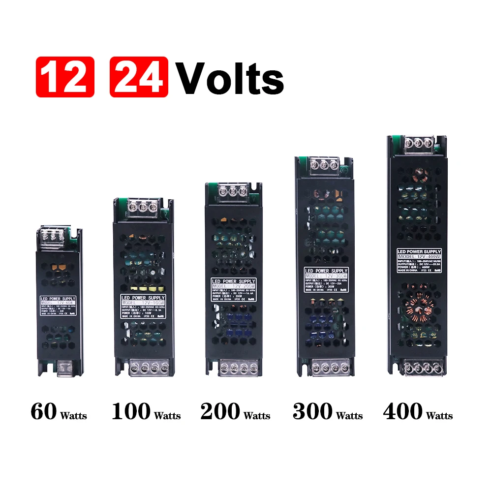 12V 24V güç kaynağı anahtarı DC trafo 60W 100W 200W 300W 400W 500W LED sürücü süper ince A/D dönüştürücü LED şerit ışık için