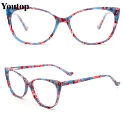 Women Cat Eye Eyeglass Frames for Women Optical Glass Frames Retro Pink Tortoise Prescription Eyewear Fashion Female Spectacles