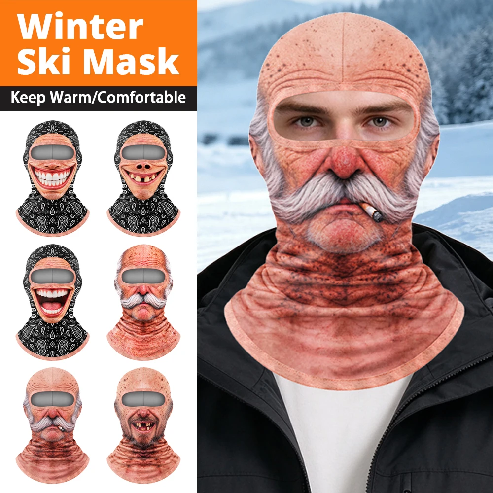 Winter Motorcycle Face Mask Keep Warm Ski Mask For Cycling Skiing Snowboarding Outdoor Sports Motorbike Riding Wacky Face Mask