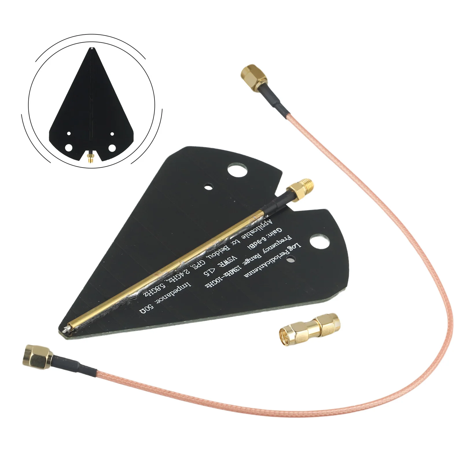 HT5 Upgraded 1300MHz-10GHz For UWB Log Periodic For Antenna 6dBi Gain Directional For GPS 5.8GHz VTX For Spectrum Analyzer Testi