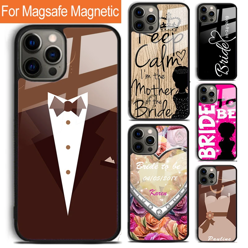 Personalised Wedding Mrs To Be Bride Phone Case For iPhone 16 15 14 13 12 Pro Max Plus Magsafe Magnetic Wireless Charging Cover