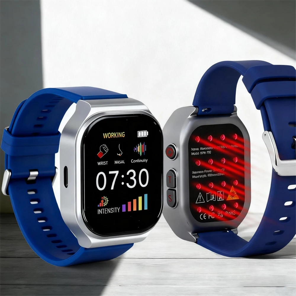 

650nm LLLT Laser Therapy Tinnitus Ears Otitis Media Ear Canal Laser Irradiator Physiotherapy Watch 16 Holes LLLT Irradiation