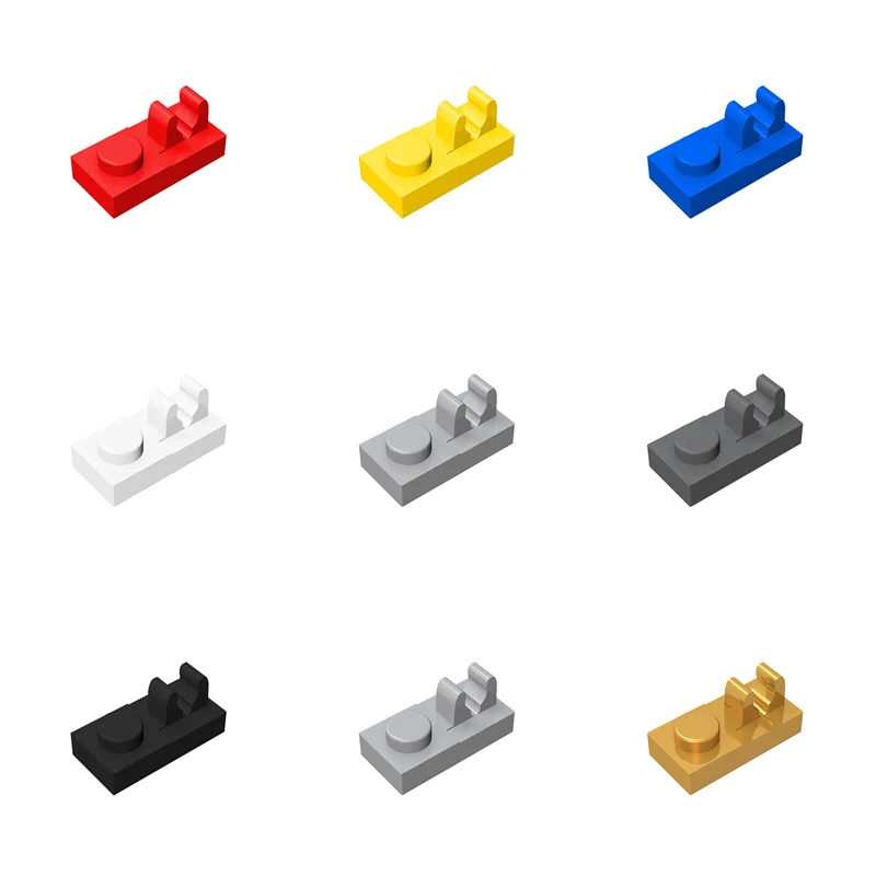

100pcs 92280 Plate Modified 1x2 With Clip On Top Building Block Toy For Children Compatible Educational Creative Size DIY