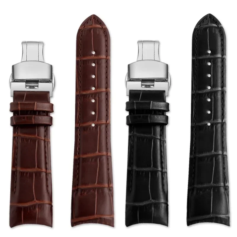 حزام ساعة من الجلد الطبيعي لتيسو T035 كوتو تي 035627 أ ت 035407 سوار ساعة رجالي ناعم ومريح منحني 22 23 24 ملم